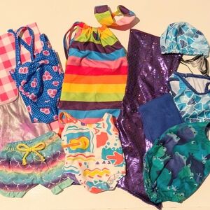 American Girl Fit Lot of Summer Swim & Beach Items